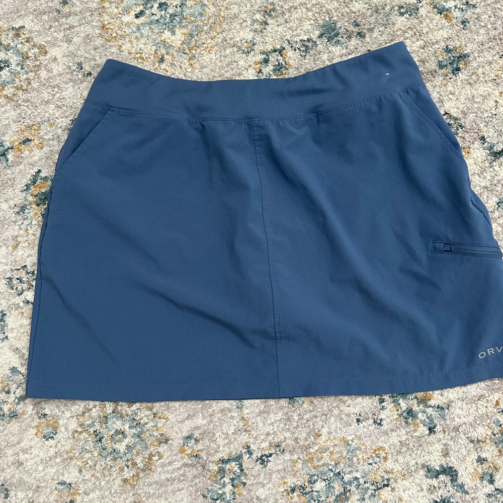Orvis Navy Active Skort with Side Zipper Pocket